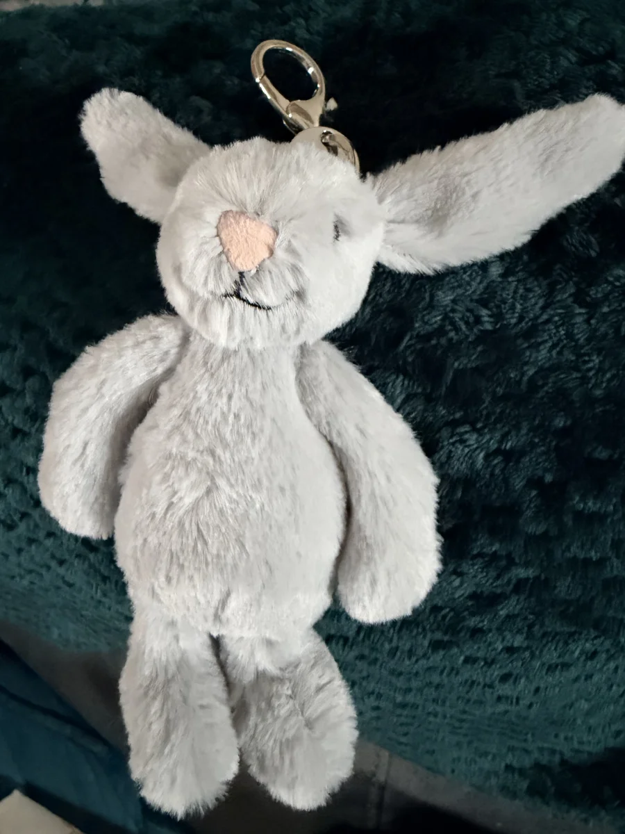 Front - Bashful Silver Bunny Bag Charm photo by AbbieSkilbeck
