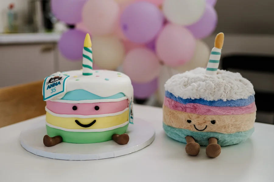 Lifestyle - Amuseables Rainbow Birthday Cake - Large photo by JellyCabin