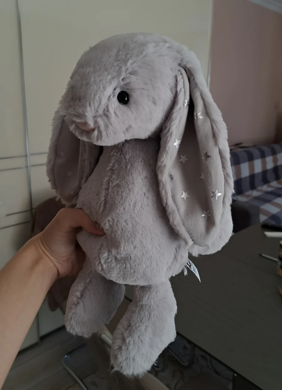 Side - Bashful Shimmer Bunny - Medium photo by Jellycat_Nina
