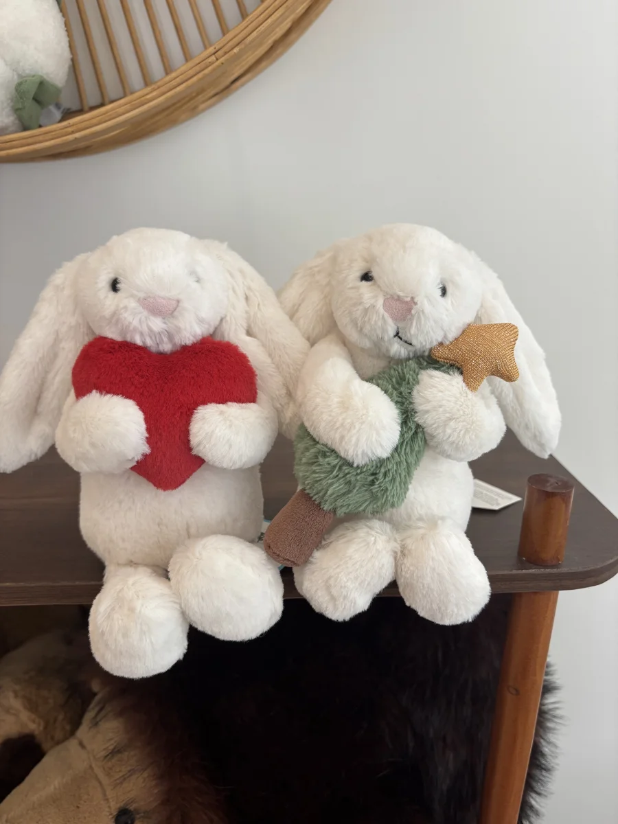 Front - Bashful Red Love Heart Bunny - Small photo by the_jelly_jungle