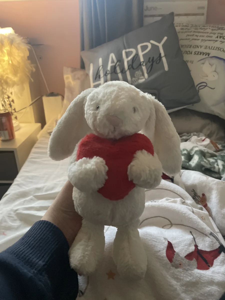 Front - Bashful Red Love Heart Bunny - Small photo by Pips215