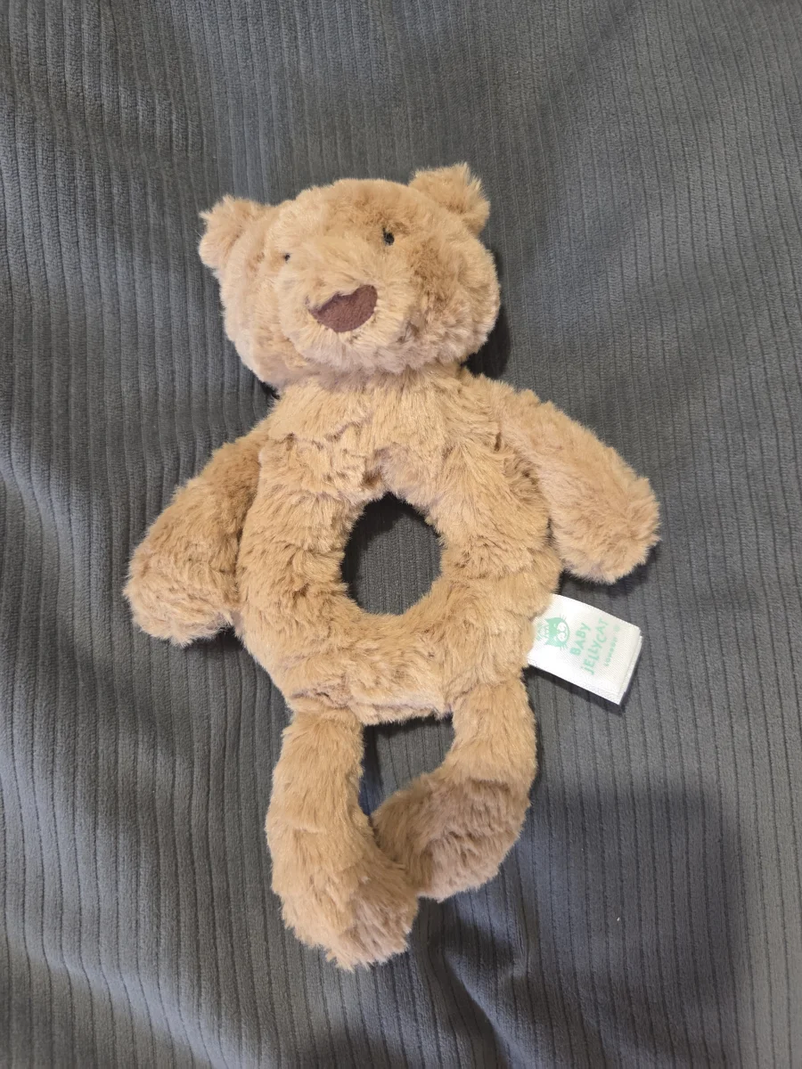 Front - Bartholomew Bear Ring Rattle photo by BeatrixBunnies