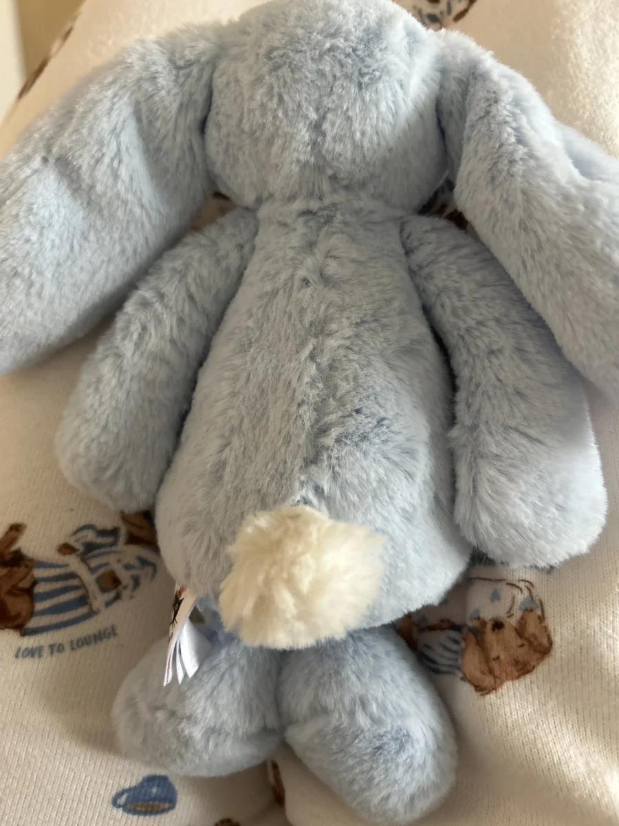 Back - Bashful Blue Bunny Rattle photo by Libs25