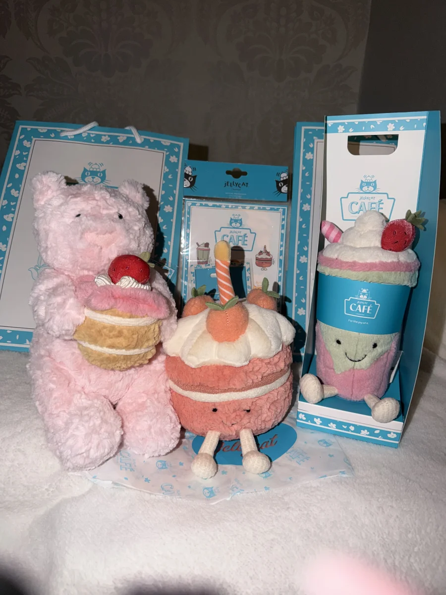 Front - Leola Bear with Strawberry Cake photo by Jellylou