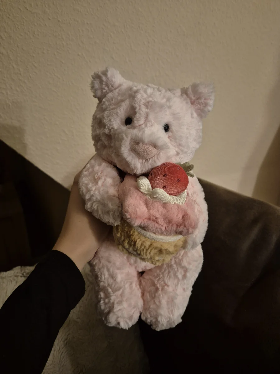 Leola Bear with Strawberry Cake Jellycat Photo by gelisplush