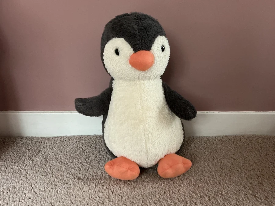 Front - Bashful Penguin - Medium (Grey) photo by Jellycat girl+ preppyrose