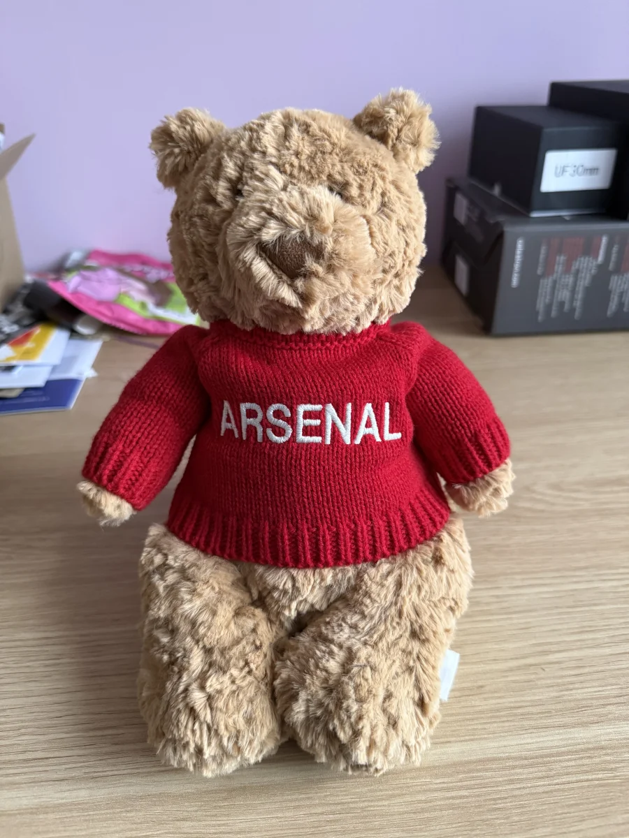 Front - Bartholomew Bear with Personalised Red Jumper photo by Gizmo14