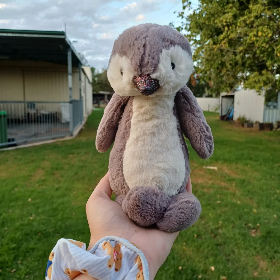 Front - Bashful Glitz Penguin photo by herbgardenplush