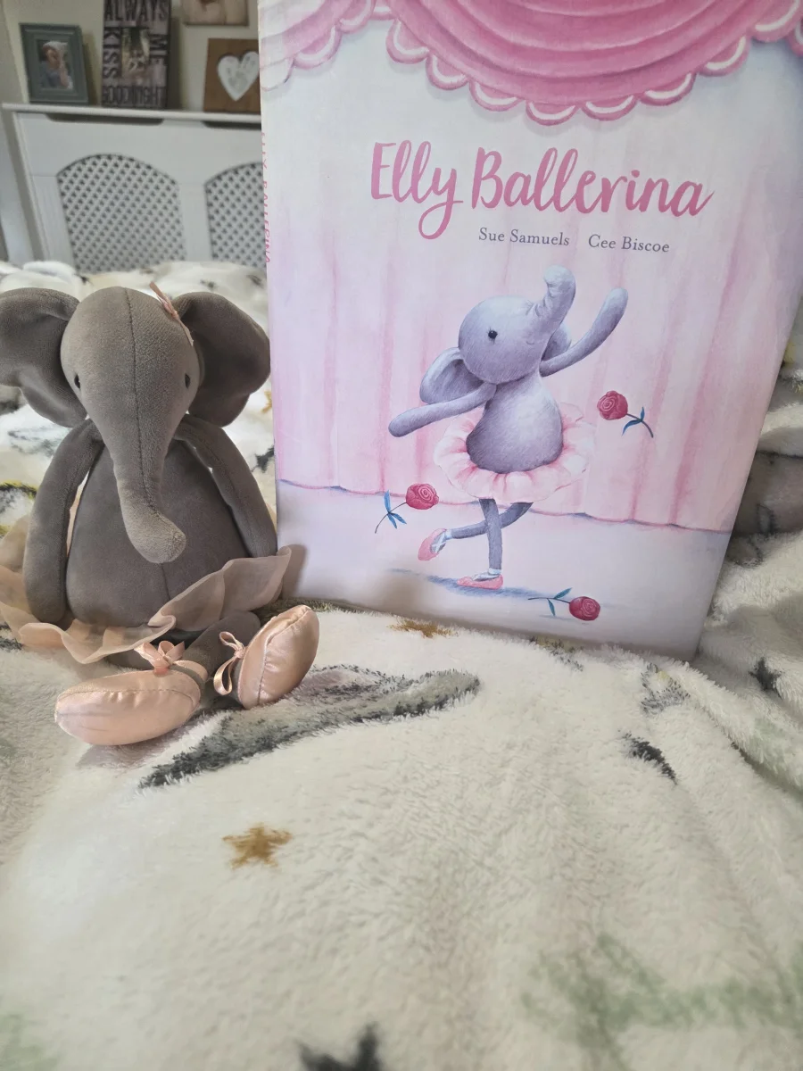 Front - Elly Ballerina Book and Dancing Darcey Elephant photo by BeatrixBunnies