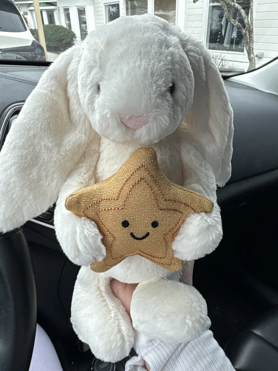 Front - Cream Bunny with Star photo by Emmaabarhamm