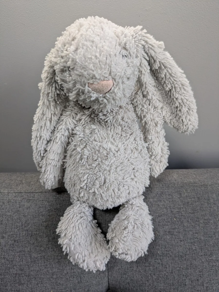 Front - Bashful Silver Bunny - Medium photo by Jellycat_jess13