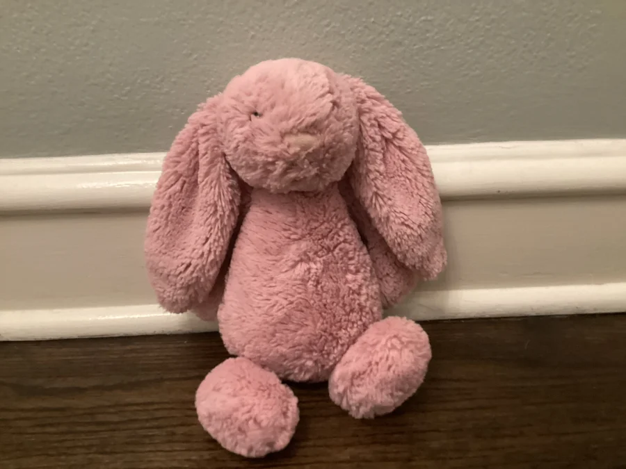 Front - Bashful Dusty Pink Bunny - Small photo by Scarbar