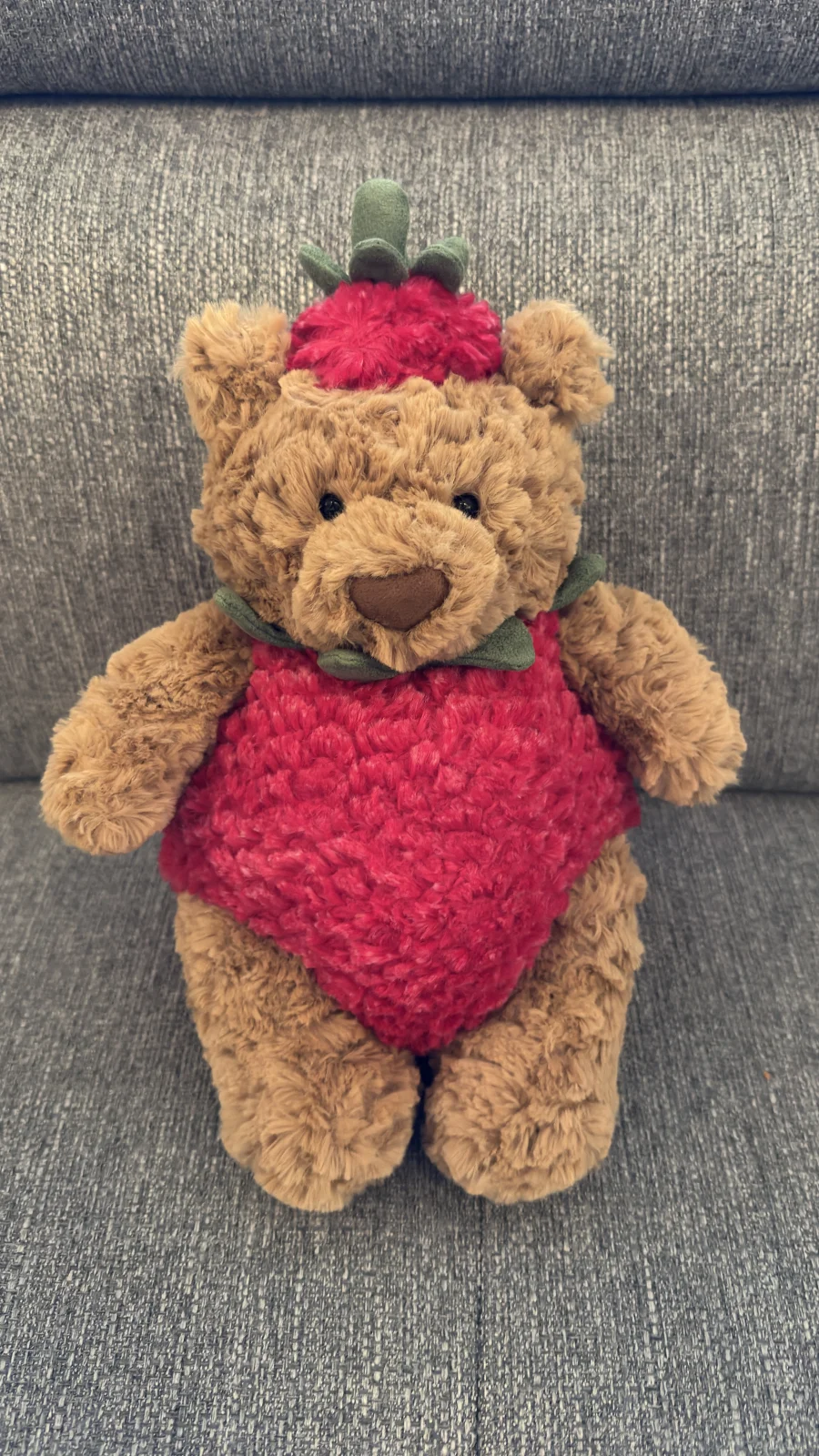 Front - Bartholomew Bear Strawberry photo by jellycat_and_me