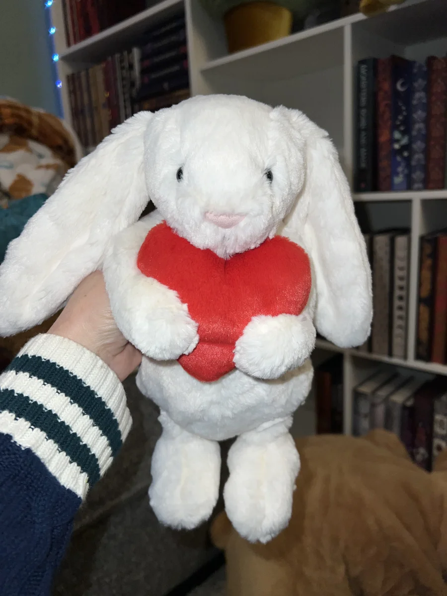 Front - Bashful Red Love Heart Bunny - Medium photo by Jcostacortes