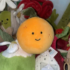 A photo of Fabulous Fruit Orange Jellycat taken by Tiff