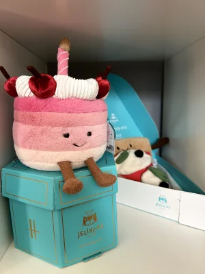 A photo of Cheryl Cherry Cake Jellycat taken by TishWish