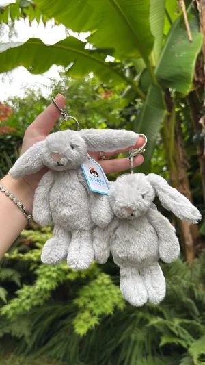 Bashful Silver Bunny Bag Charm Jellycat | Jelly Journal