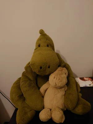 A photo of Rumpletum Dino Jellycat taken by Steggy