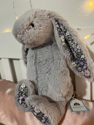Blossom Silver Bunny 'Bloom' - Medium Jellycat photo