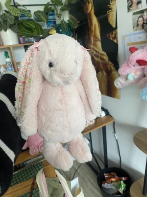 A photo of Blossom Blush Bunny 'Cherry' - Medium Jellycat taken by shoshanayael