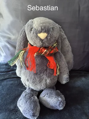 Bashful Navy Bunny - Medium Jellycat photo