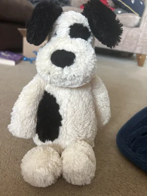 Bashful Black & Cream Puppy - Medium Jellycat photo