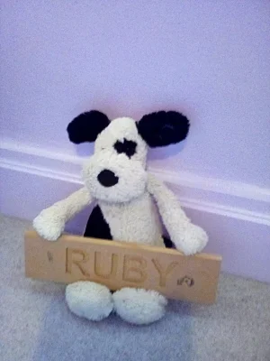 Bashful Black & Cream Puppy - Medium Jellycat photo