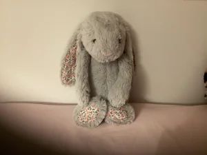 Blossom Silver Bunny - Medium Jellycat photo