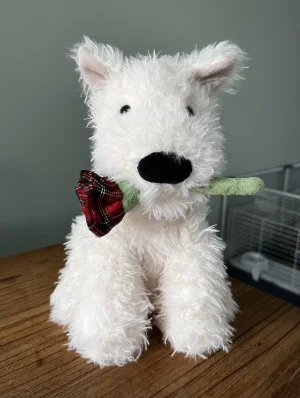 A photo of Munro Scottie Dog 'Love You' Jellycat taken by Mila<3Jellycats!!
