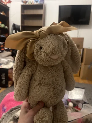 A photo of Bashful Beige Bunny - Small Jellycat taken by Boomerbean22