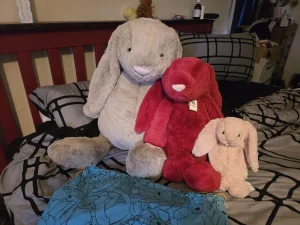 A photo of Bashful Beige Bunny - Really Big Jellycat taken by HazlewoodJellys