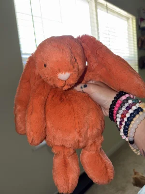 A photo of Bashful Tangerine Bunny - Medium Jellycat taken by alinsey