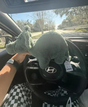 A photo of Fossilly Triceratops - Medium Jellycat taken by bronzieandthejellies
