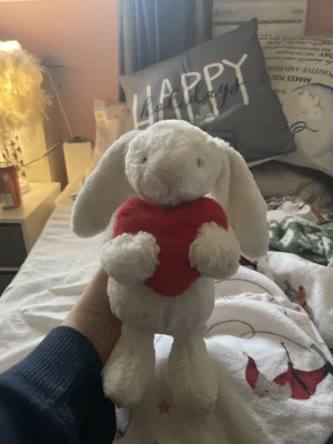 Bashful Red Love Heart Bunny - Small Jellycat photo