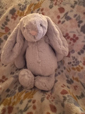 A photo of Bashful Silver Bunny - Small Jellycat taken by OnceaPrincess22