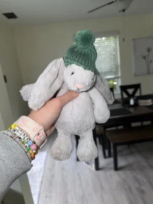 Bashful Toasty Silver Bunny Jellycat photo