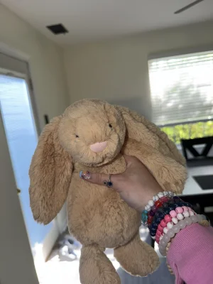 A photo of Bashful Honey Bunny - Medium Jellycat taken by alinsey