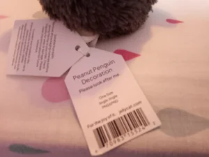 Peanut Penguin Decoration Jellycat photo