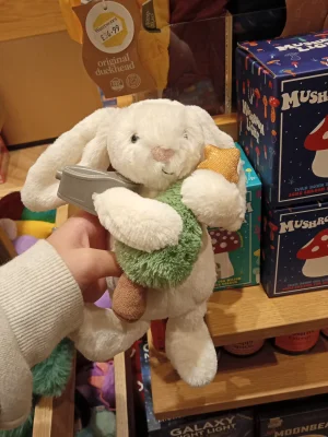 Bashful Bunny with Christmas Tree Jellycat photo
