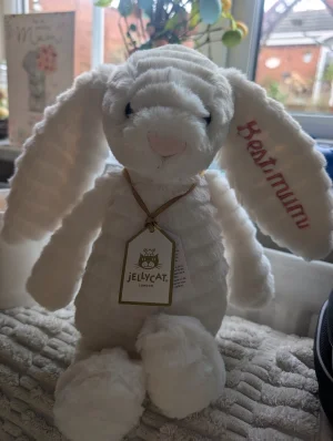 Personalised Bashful Luxe Bunny Nimbus Jellycat photo