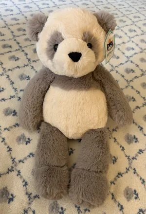 A photo of Snugglet Buckley Panda Jellycat taken by Stephmarie207
