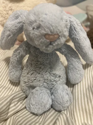 Bashful Blue Bunny Rattle Jellycat photo