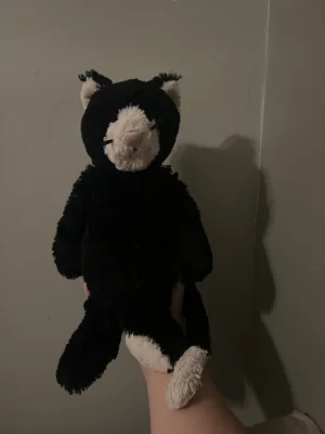 Bashful Black & White Kitten - Small Jellycat photo