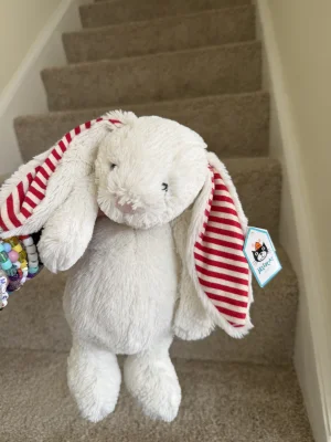 Bashful Candy Stripe Bunny - Medium Jellycat photo