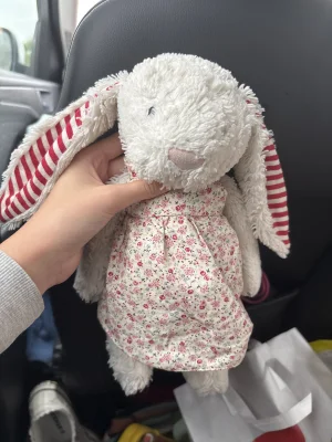 A photo of Bashful Candy Stripe Bunny - Small Jellycat taken by Bellsy