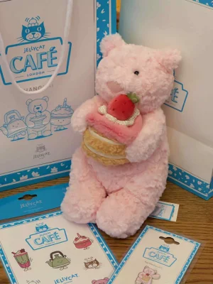Leola Bear with Strawberry Cake Jellycat photo