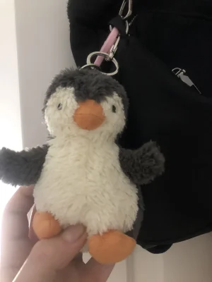 Peanut Penguin Bag Charm Jellycat photo