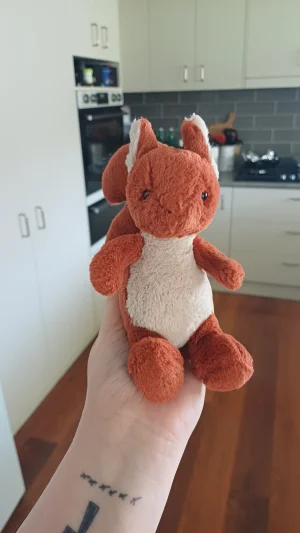 A photo of Pipsy Squirrel Jellycat taken by herbgardenplush