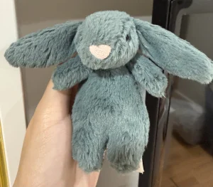 A photo of Bashful Forest Bunny Bag Charm Jellycat taken by brendaaaaa