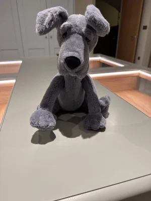 A photo of Zeus Great Dane Jellycat taken by Trace